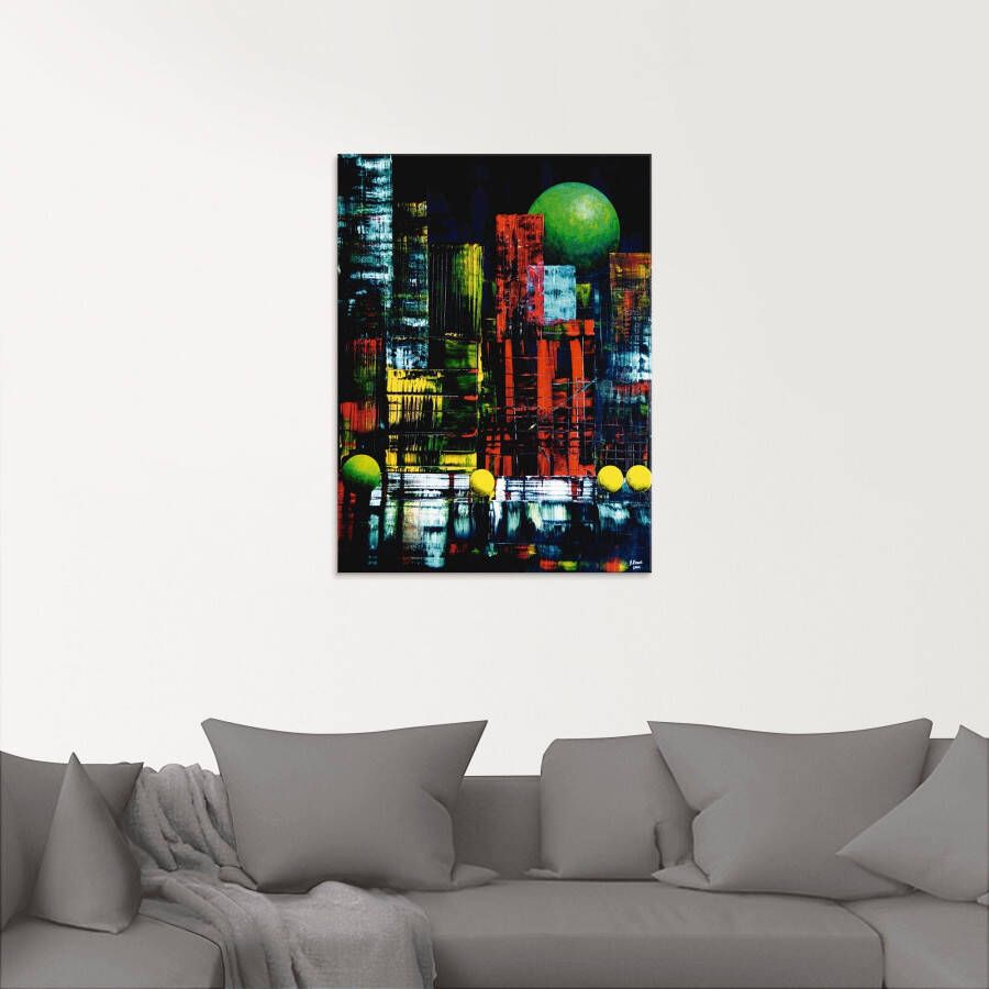 Artland Print op glas New York abstract II in verschillende maten