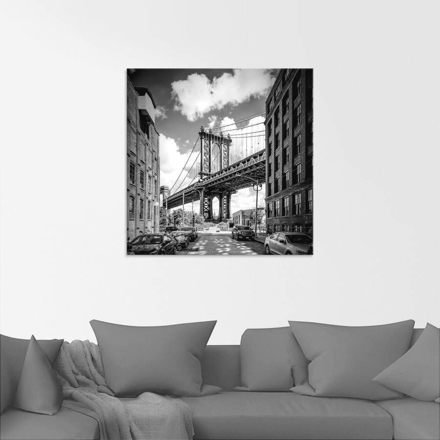 Artland Print op glas New York City Manhattan Bridge