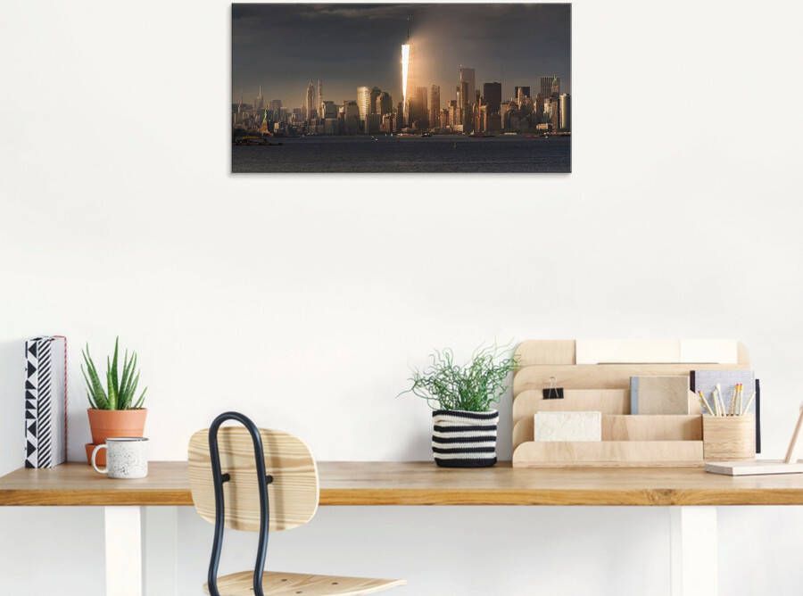 Artland Print op glas New York skyline I in verschillende maten