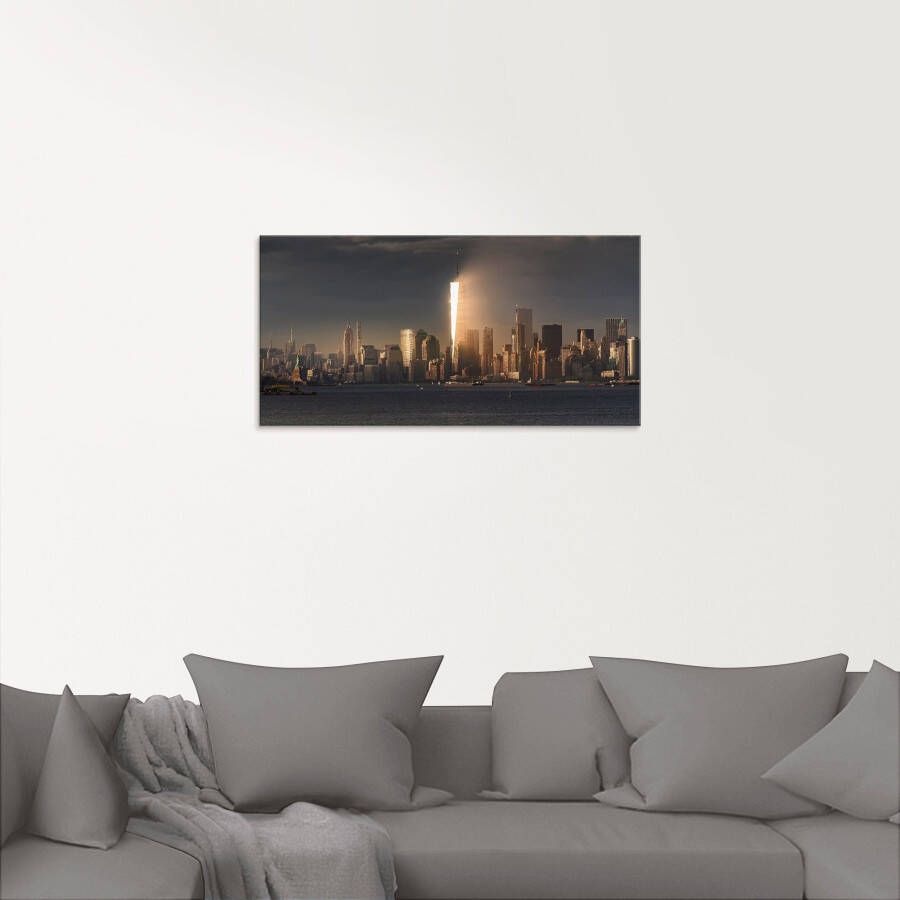 Artland Print op glas New York skyline I in verschillende maten