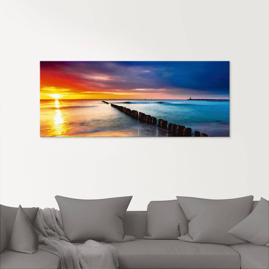 Artland Print op glas Oostzee met mooie zonsopkomst