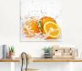 Artland Print op glas Orange met spatwater in verschillende maten - Thumbnail 2