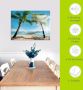 Artland Print op glas Palmenstrand Caribic met hangmat - Thumbnail 5