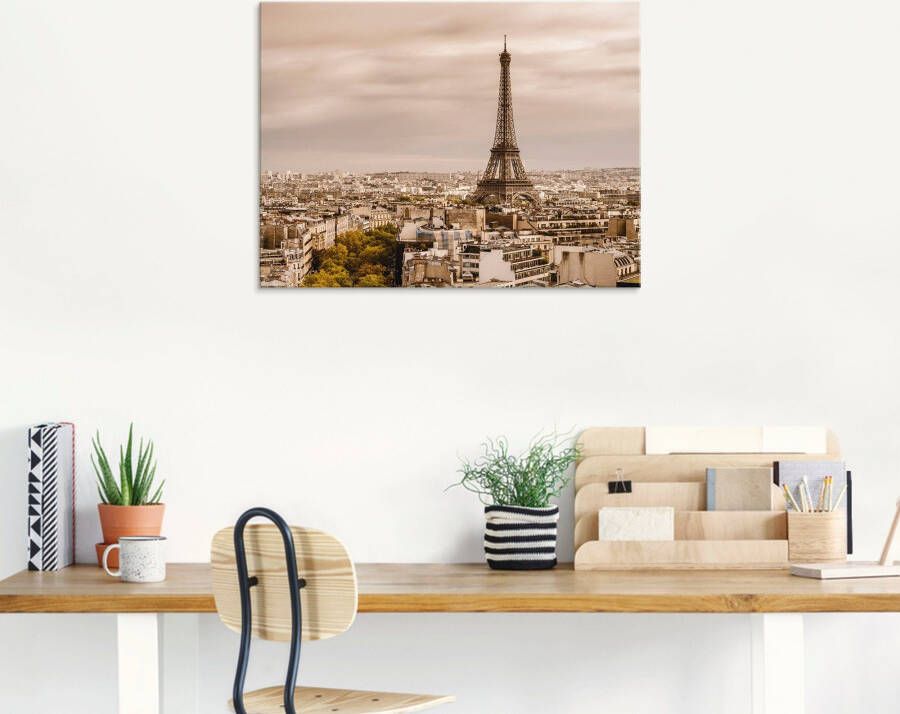 Artland Print op glas Parijs Eiffeltoren I in verschillende maten
