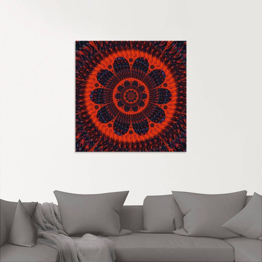 Artland Print op glas Patchwork bloem in verschillende maten