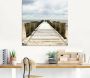Artland Print op glas Pier in Watt in verschillende maten - Thumbnail 2