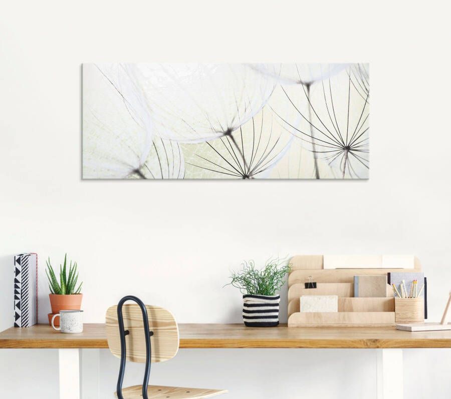 Artland Print op glas Pluizebolzaadjes lichter gemaakt
