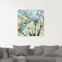 Artland Print op glas Pluizenbol blauwe diamanten - Thumbnail 2