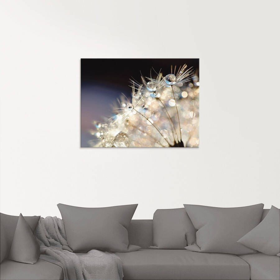 Artland Print op glas Pluizenbol fantasie in verschillende maten