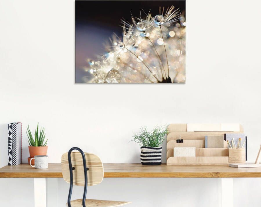 Artland Print op glas Pluizenbol fantasie in verschillende maten