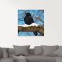 Artland Print op glas Raaf in de winter in verschillende maten - Thumbnail 2