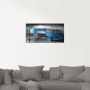 Artland Print op glas Regennacht in blauw met Bulli T1 - Thumbnail 3