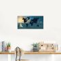 Artland Print op glas Reis om de wereld met wereldkaart - Thumbnail 3