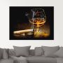 Artland Print op glas Sigaar en cognac in verschillende maten - Thumbnail 3