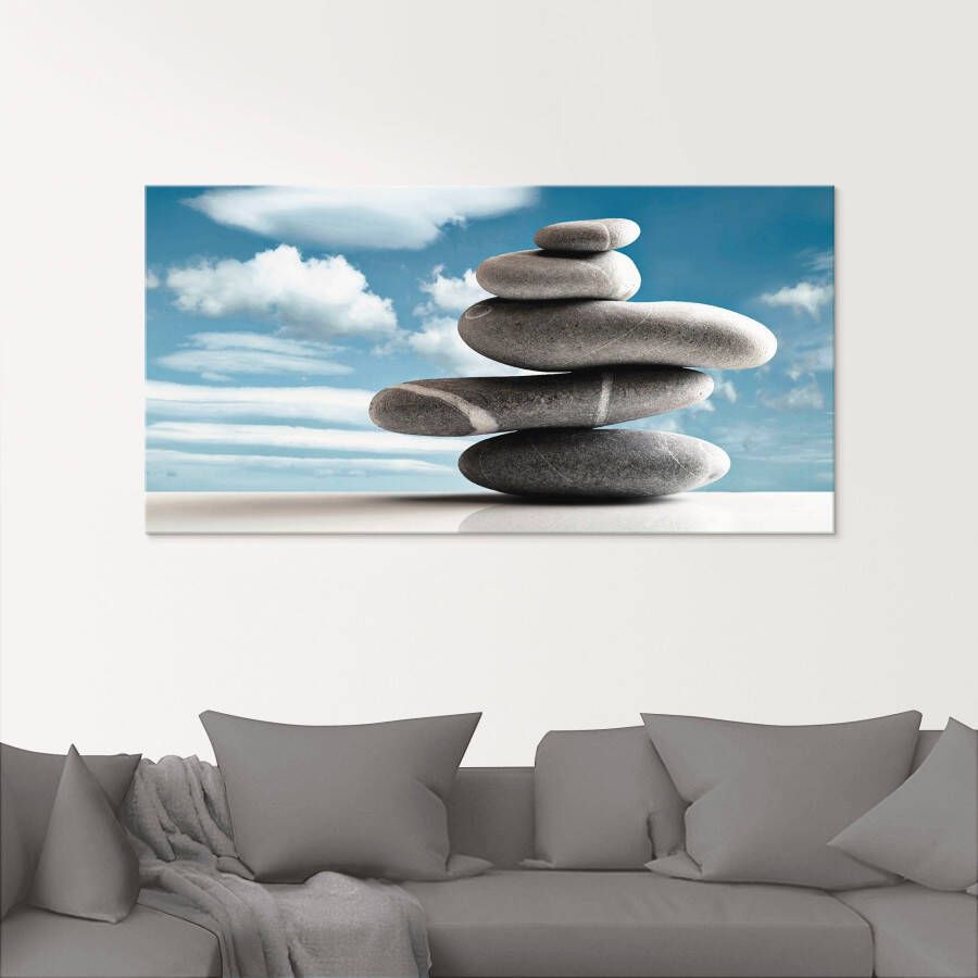 Artland Print op glas Stapel van vijf stenen