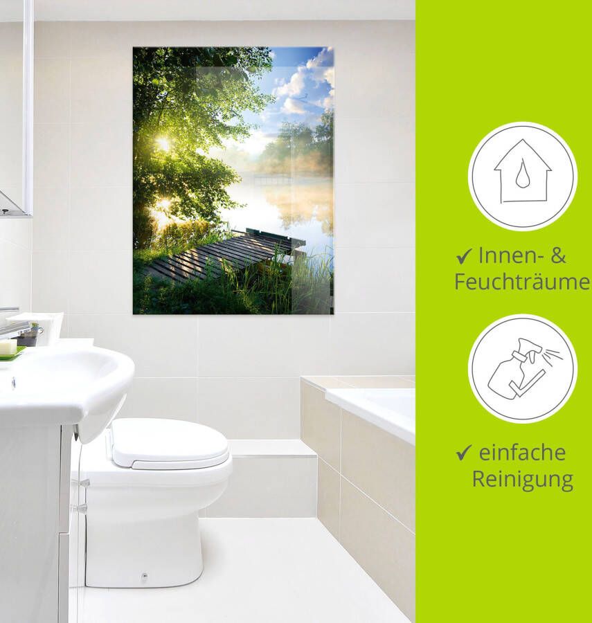 Artland Print op glas Stijger in de ochtend in verschillende maten