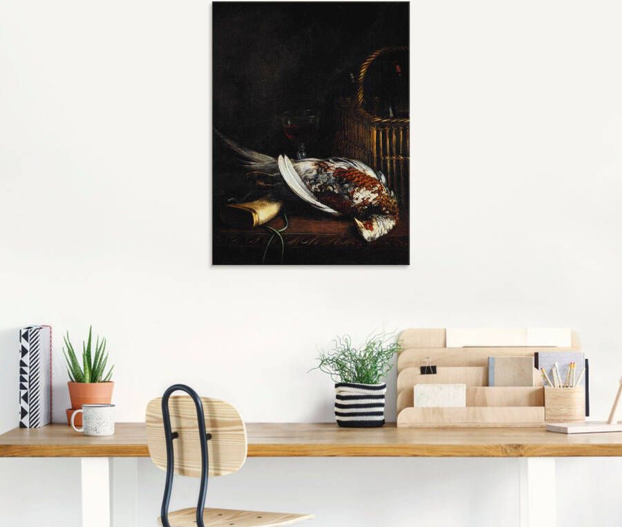 Artland Print op glas Stilleven met fazant. in verschillende maten