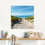 Artland Print op glas Strand met duinen en weg naar het water - Thumbnail 3