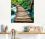 Artland Print op glas Houten brug in verschillende maten - Thumbnail 2