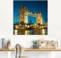 Artland Print op glas Tower Bridge avondschemering Londen - Thumbnail 3