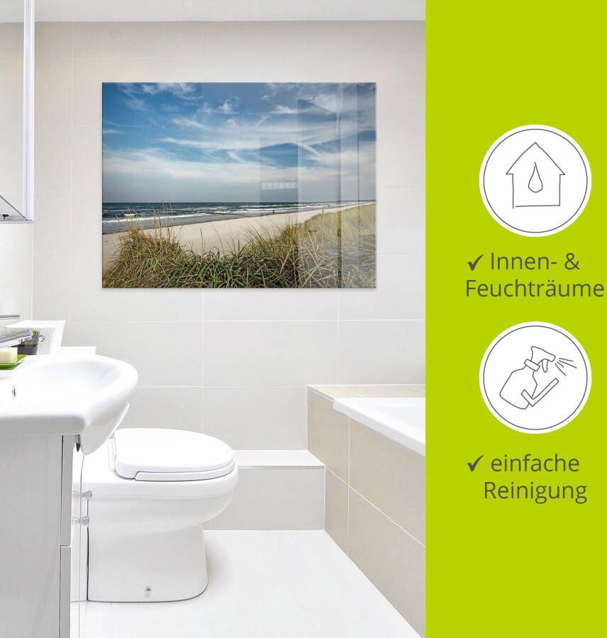 Artland Print op glas Vakantiegevoel strand in verschillende maten
