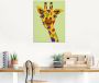 Artland Print op glas Veelkleurige giraf in verschillende maten - Thumbnail 2