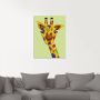 Artland Print op glas Veelkleurige giraf in verschillende maten - Thumbnail 3