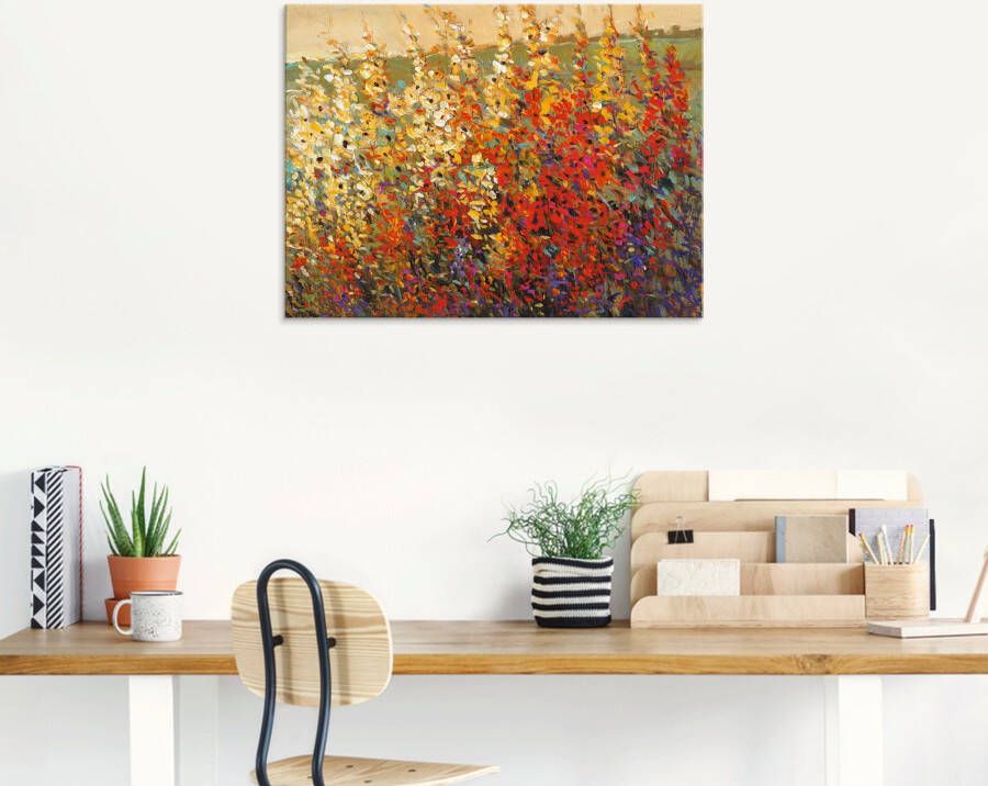 Artland Print op glas Veld met herfstbloemen I