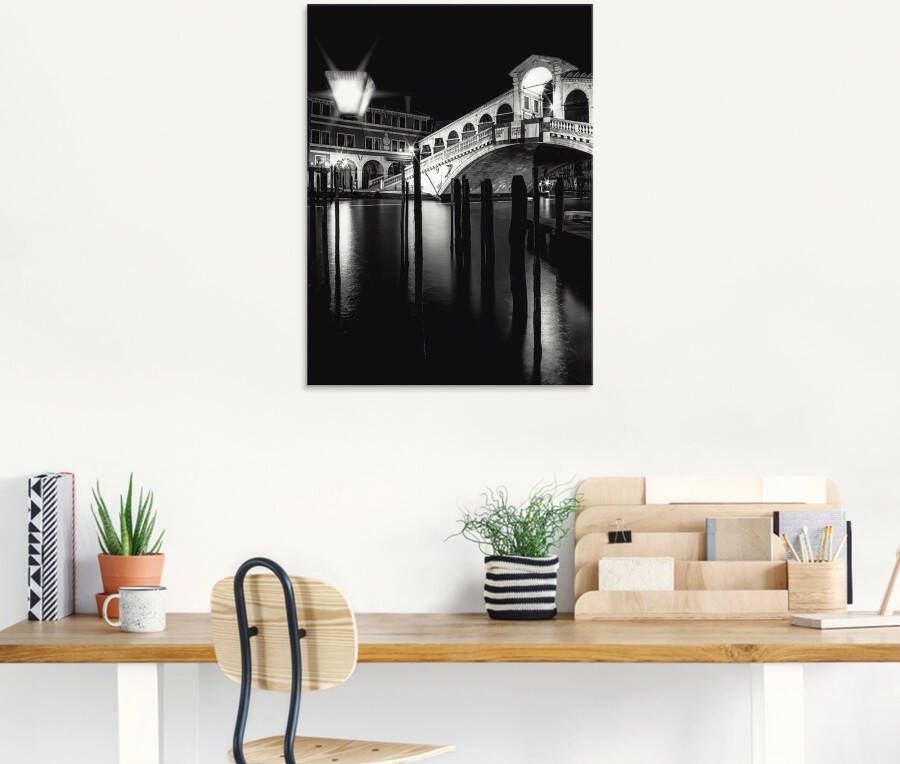 Artland Print op glas Venetië Canal Grande & Rialto brug I