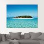 Artland Print op glas Verbluffend Fiji eiland en heldere zee - Thumbnail 2
