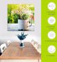 Artland Print op glas Lentetuin met echte kamille - Thumbnail 4