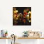 Artland Print op glas Vrouwen bij het inkopen doen in de regen - Thumbnail 2