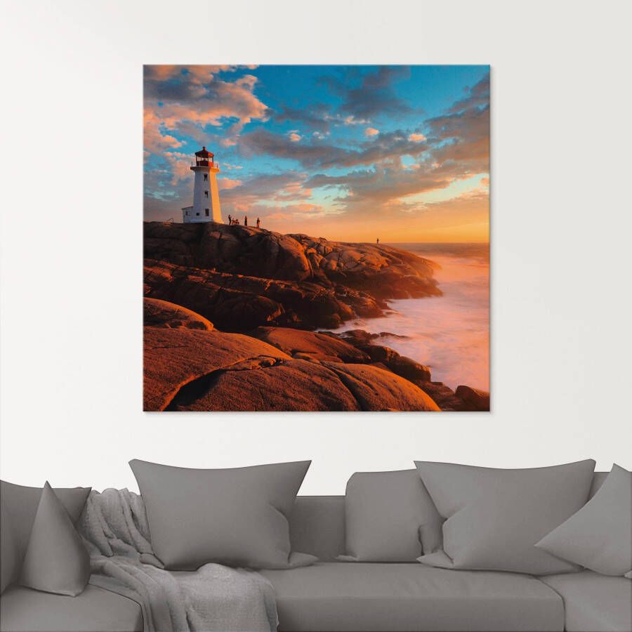 Artland Print op glas Vuurtoren aan de Peggy baai