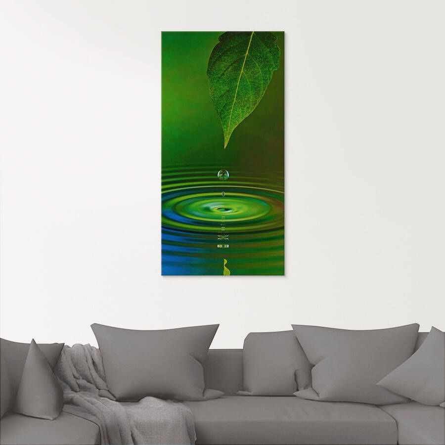 Artland Print op glas Waterdruppels in verschillende maten