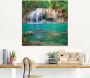 Artland Print op glas Waterval in het bos nationaal park - Thumbnail 2