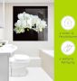 Artland Print op glas Witte orchidee op een zwarte achtergrond - Thumbnail 4