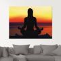 Artland Print op glas Yoga bij zonsondergang - Thumbnail 2