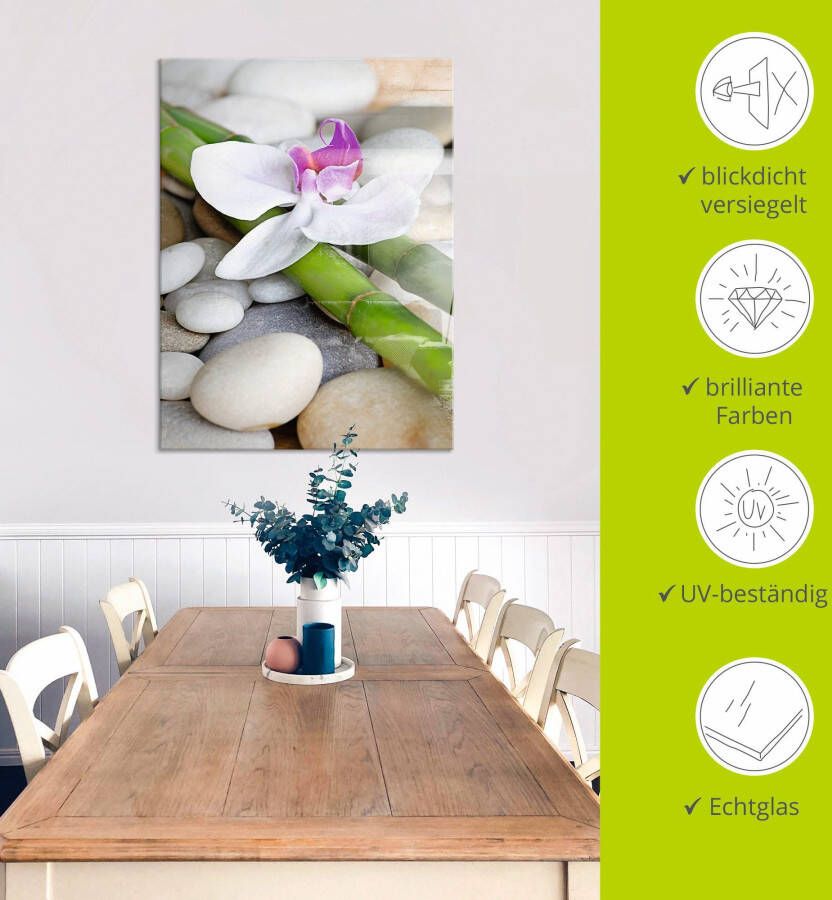 Artland Print op glas Zen orchidee in verschillende maten