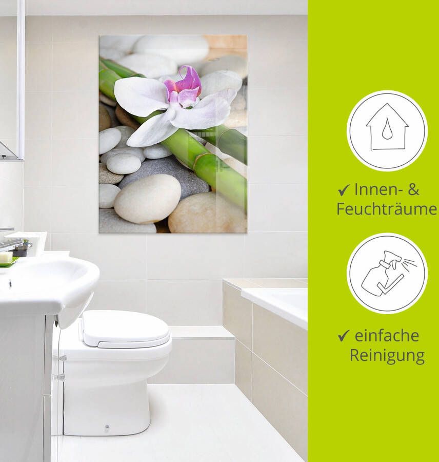 Artland Print op glas Zen orchidee in verschillende maten