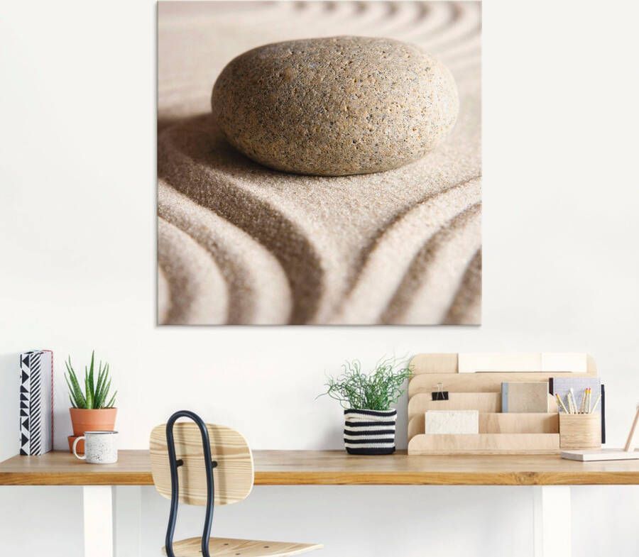 Artland Print op glas Zen steen in verschillende maten