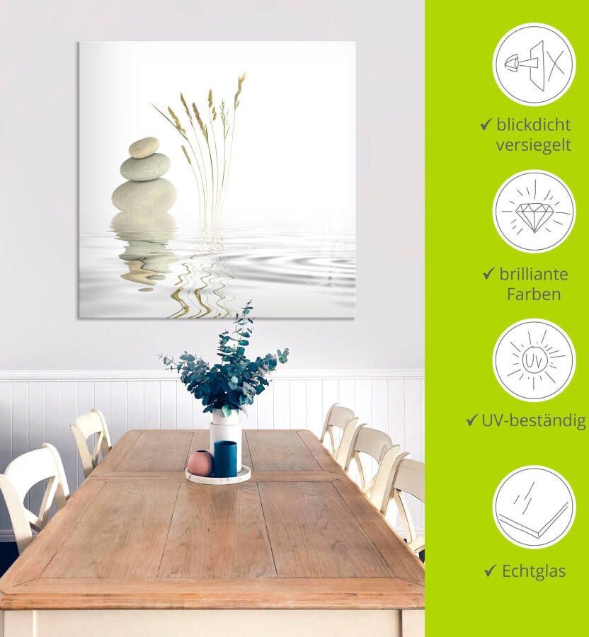 Artland Print op glas Zen vrede in verschillende maten