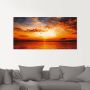 Artland Print op glas Zonsondergang aan het strand met prachtige hemel - Thumbnail 3