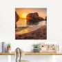 Artland Print op glas Zonsondergang en strand - Thumbnail 2