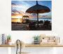 Artland Print op glas Zonsondergang op Mauritius - Thumbnail 2