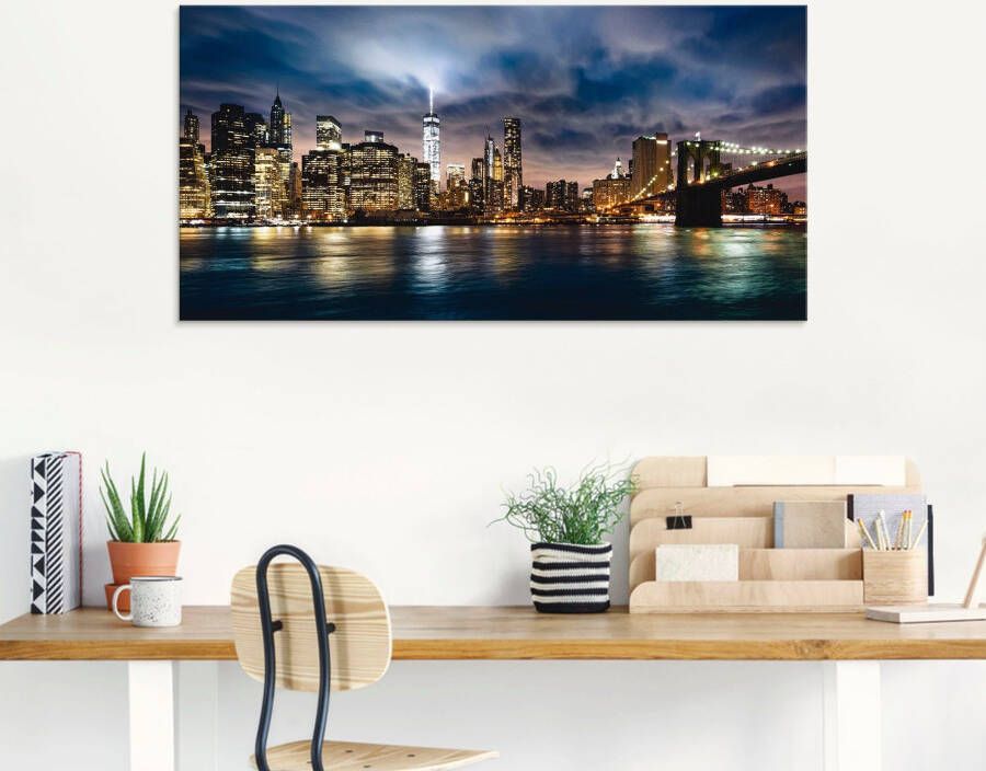 Artland Print op glas Zonsopkomst boven Manhattan