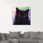 Artland Print op glas Zwarte Britse korthaar kat - Thumbnail 2