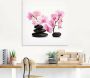 Artland Print op glas Zwarte stenen en pink orchidee - Thumbnail 3