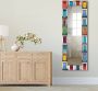 Artland Sierspiegel Fotocollage van 32 kleurrijke voordeuren spiegel met lijst voor het hele lichaam wandspiegel met motiefrand landhuis - Thumbnail 3