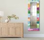 Artland Sierspiegel Gekleurde houten achtergrond spiegel met lijst voor het hele lichaam wandspiegel met motiefrand landhuis - Thumbnail 3