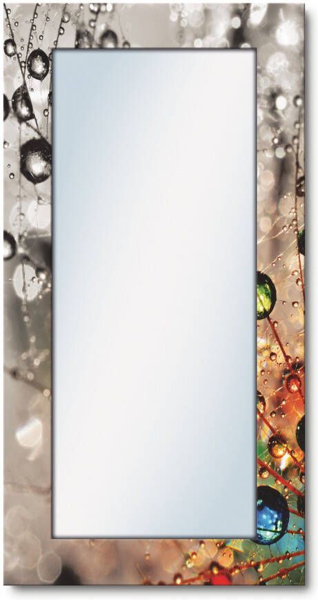 Artland Sierspiegel Kleurrijke natuur spiegel met lijst voor het hele lichaam wandspiegel met motiefrand landhuis